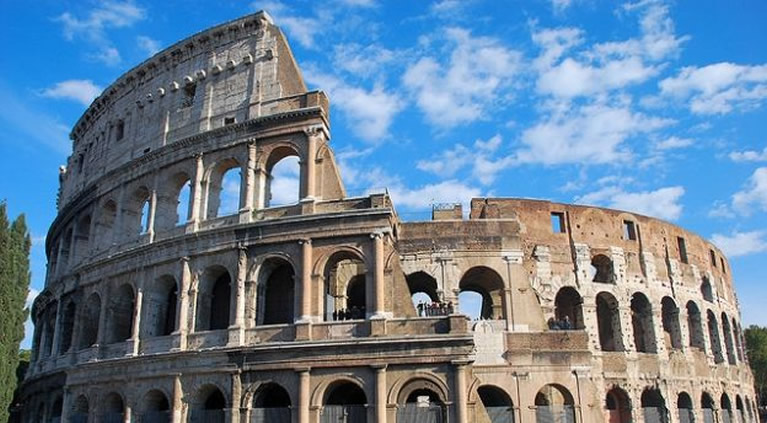 Exterior of the Colosseum in Rome