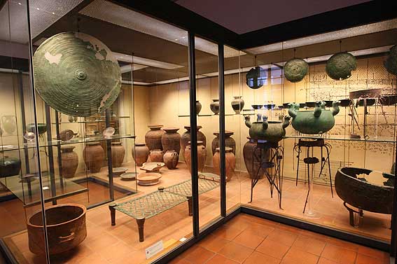 Hall of the Regolini-Galassi Tomb in the Gregorian Etruscan Museum in the Vatican Museums in Rome