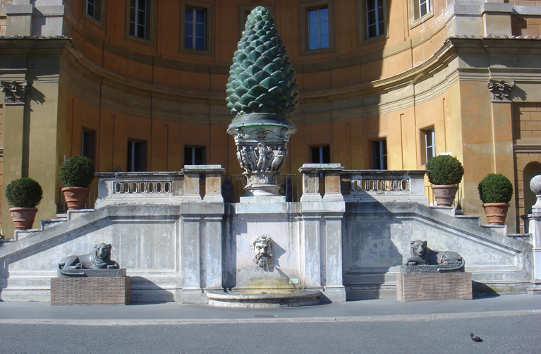 The pine cone in the Cortile della Pigna in the Vatican Museums in Rome