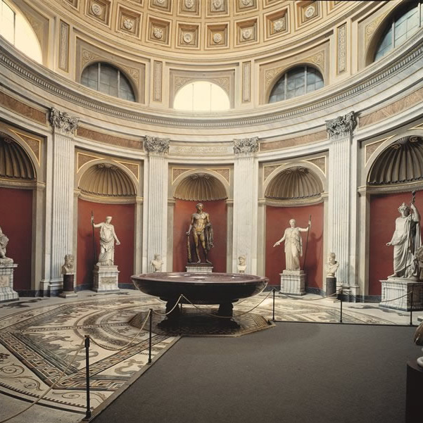 A room in the Pio-Clementino Museum in the Vatican Museums in Rome
